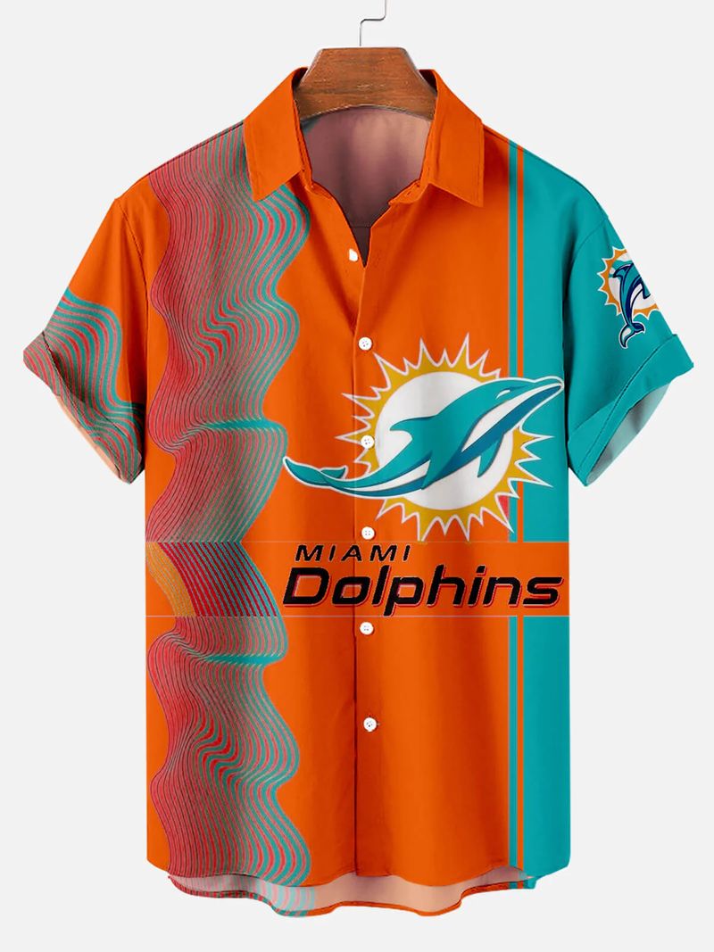 Stocktee Miami Dolphins Stitching Pattern Limited Edition Short Sleeve ...