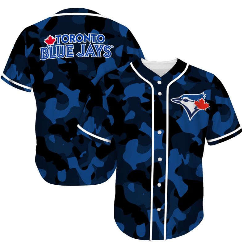 Stocktee Toronto Blue Jays Camouflage Patterns Baseball Jersey NEW077061